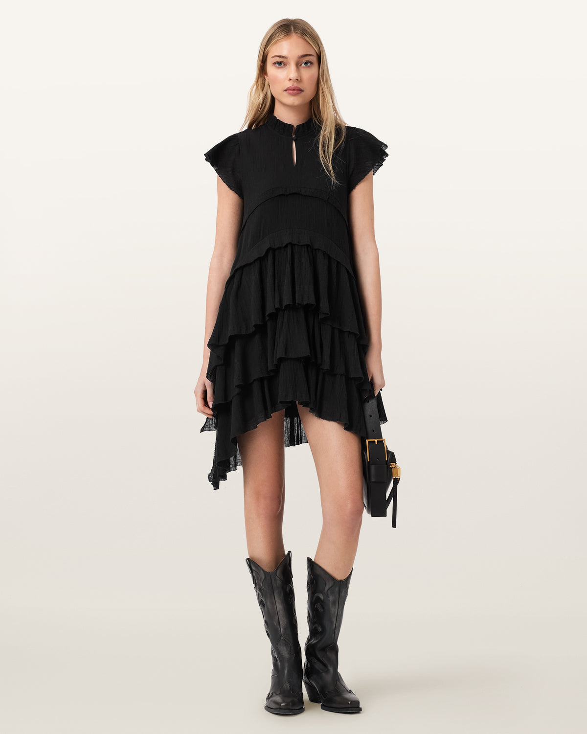 Cavarly Cotton Mini Dress