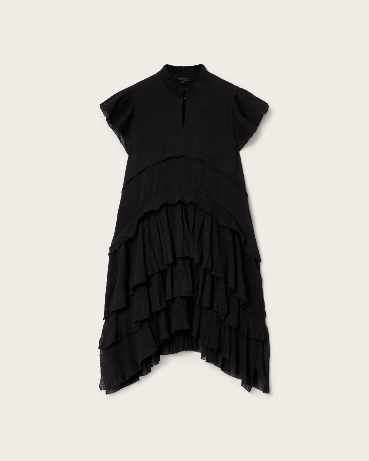 Cavarly Cotton Mini Dress Black