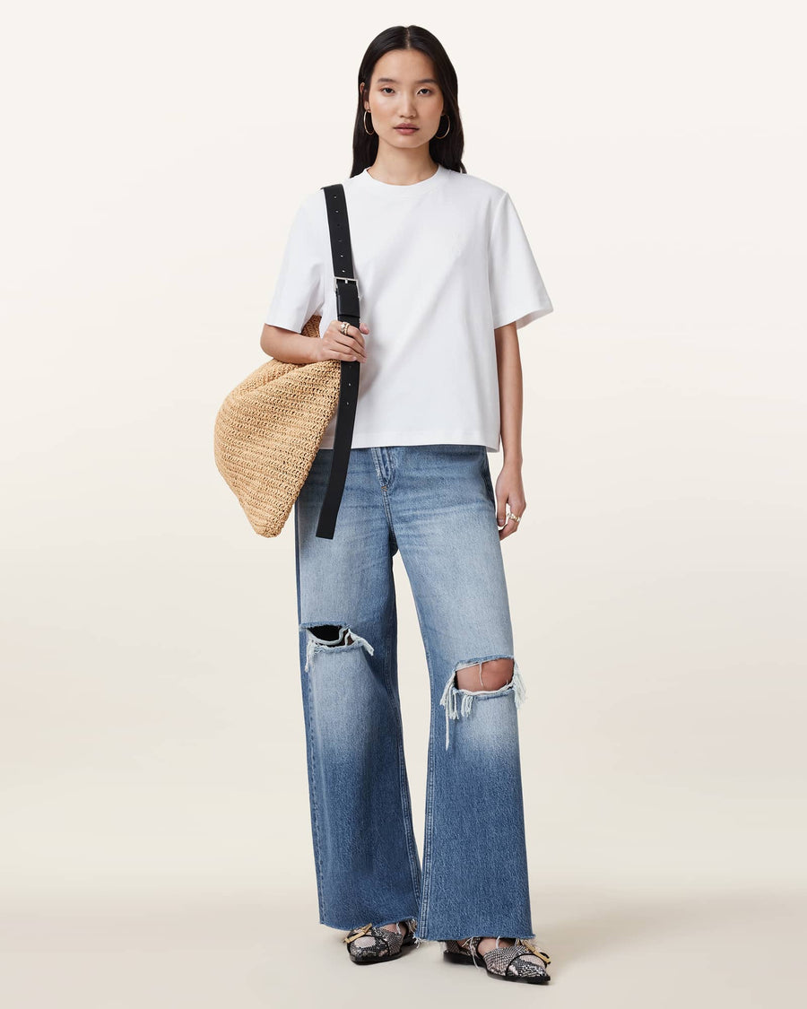 Lisa Cotton Crew Neck T-Shirt Optic White