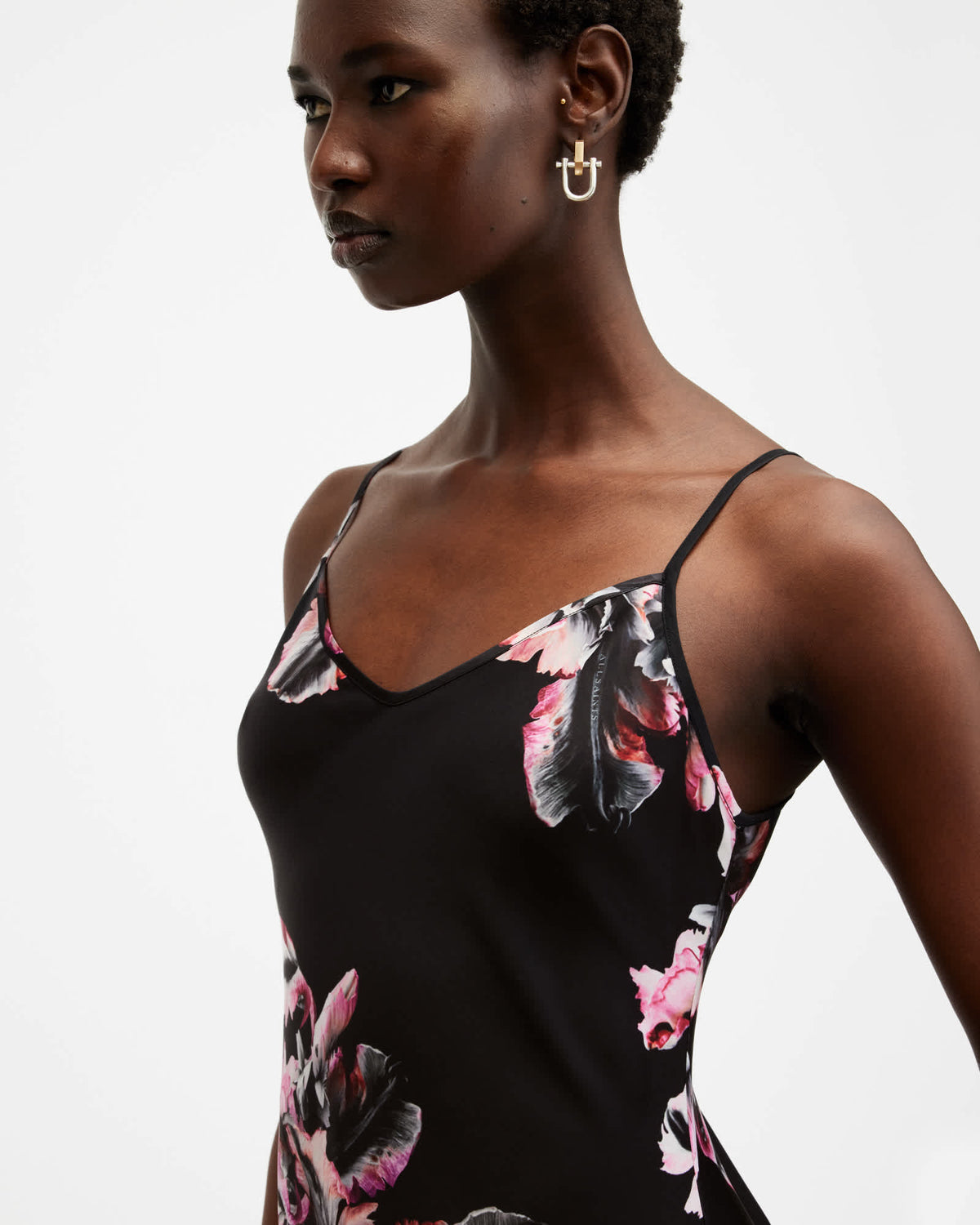Bryony V-Neck Maxi Slip Dress MONICA PETAL PINK