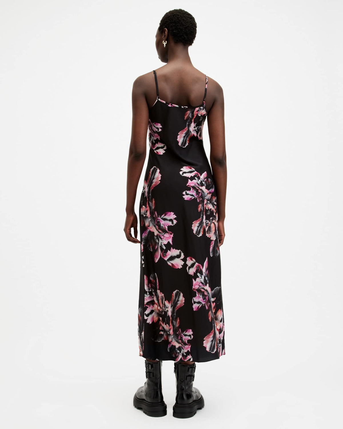Bryony V-Neck Maxi Slip Dress MONICA PETAL PINK