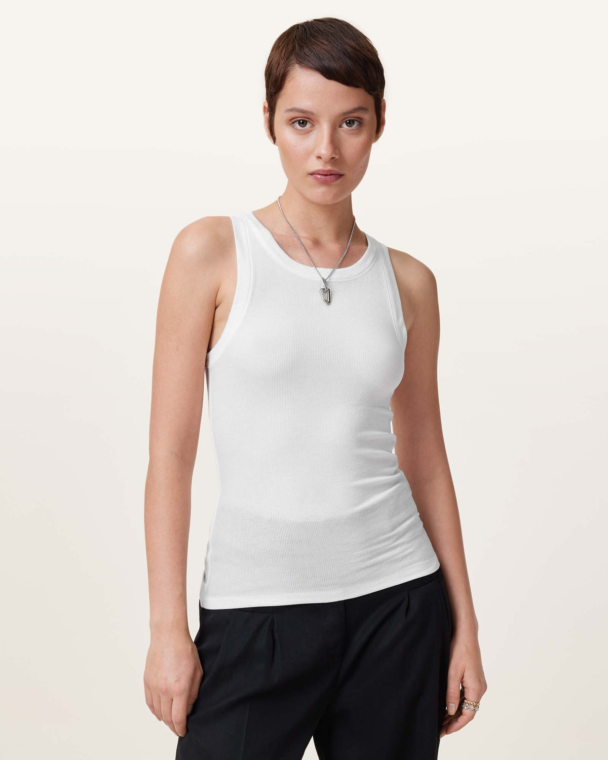 Rina Crew Neck Sleeveless Tank Top