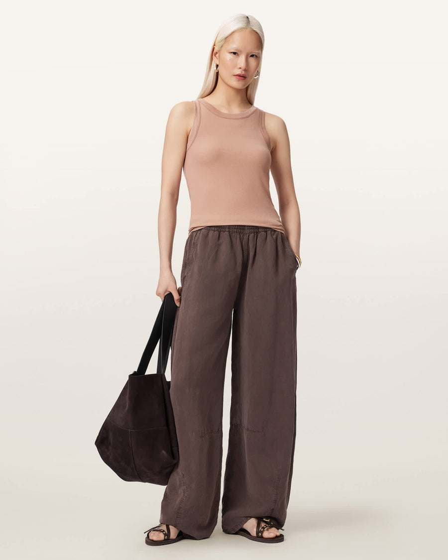 Rina Crew Neck Sleeveless Tank Top TUSCAN PINK