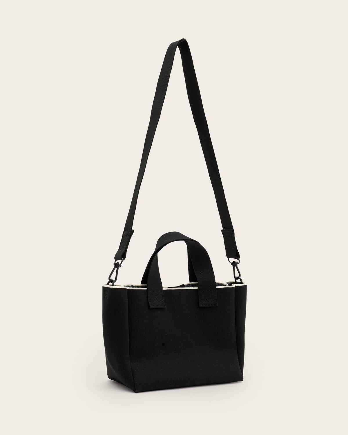 Izzy Logo Print Knitted Mini Tote Bag Black