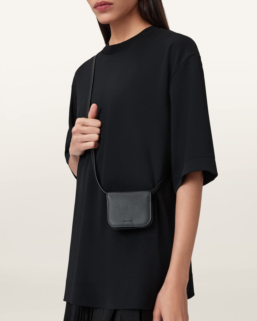 Maeve Leather Cardholder Crossbody Black