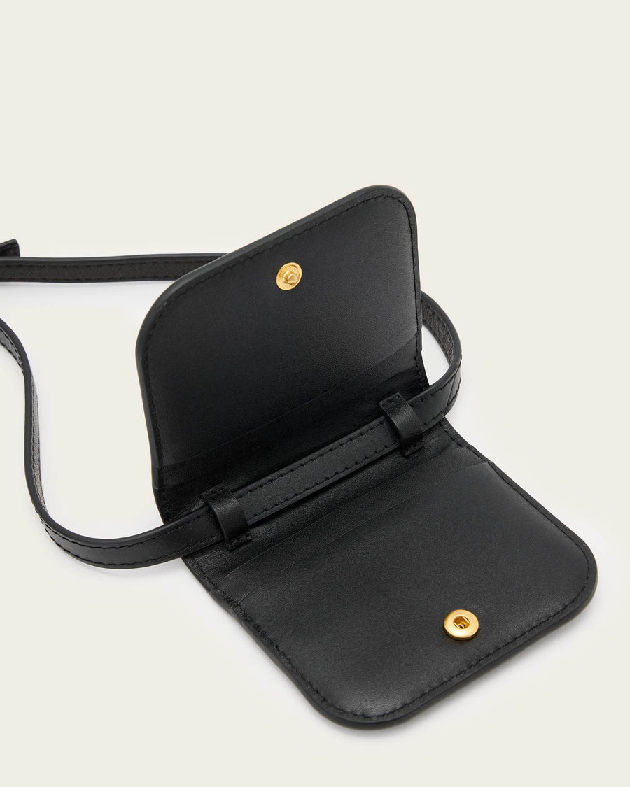 Maeve Leather Cardholder Crossbody Black