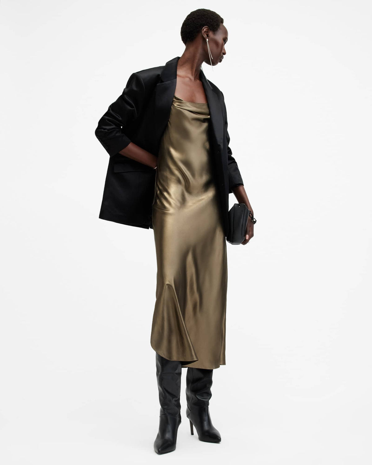 Hadley Midi Slip Dress METALLIC GOLD