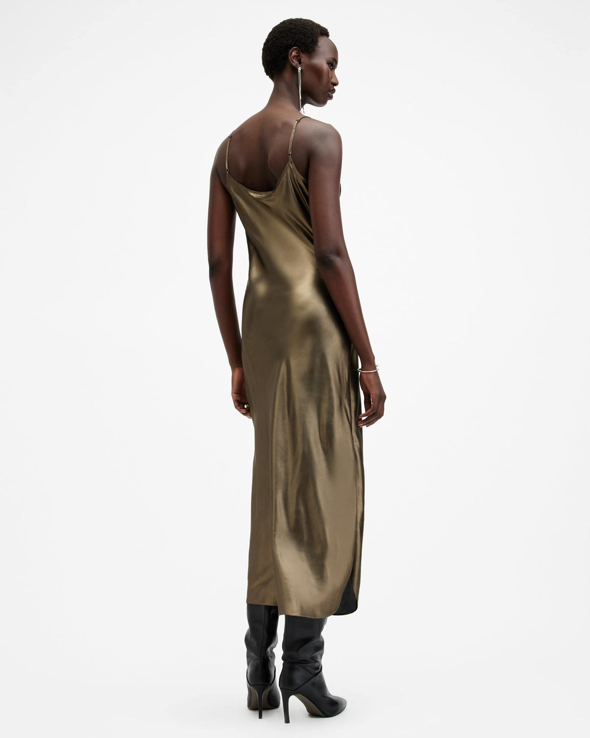 Hadley Midi Slip Dress METALLIC GOLD