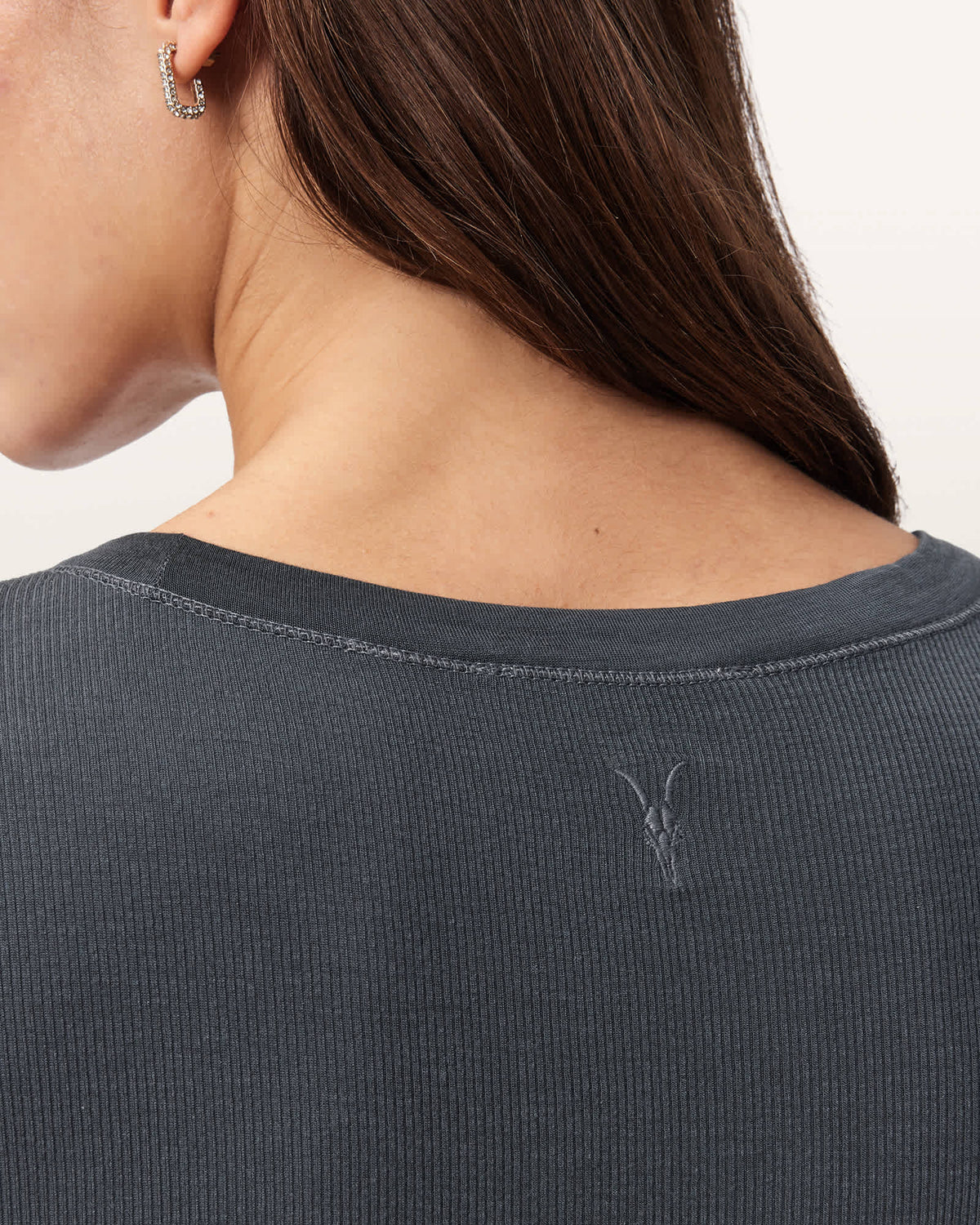 Rina Long Sleeve Crew Neck T-Shirt HAZED GREY