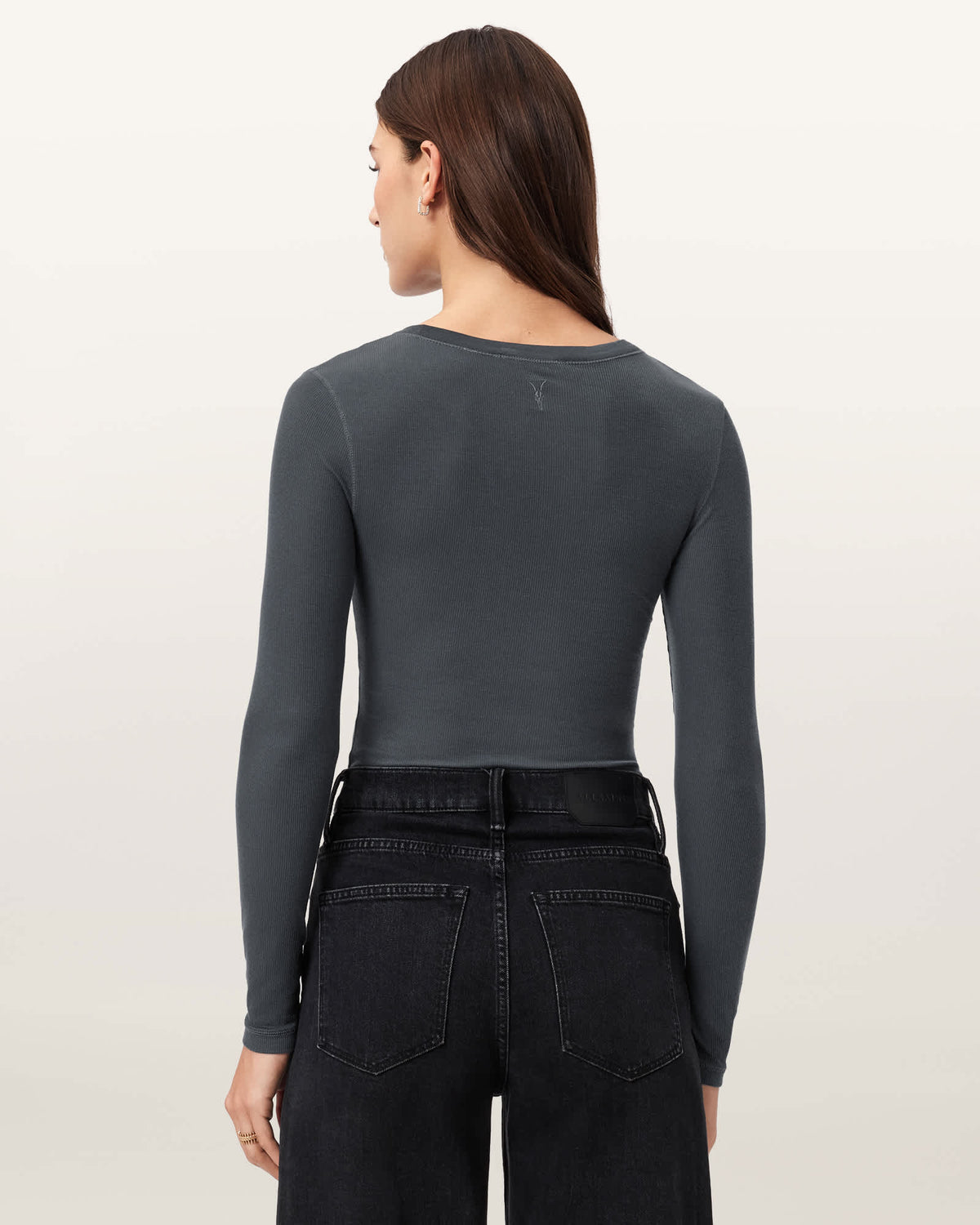 Rina Long Sleeve Crew Neck T-Shirt HAZED GREY