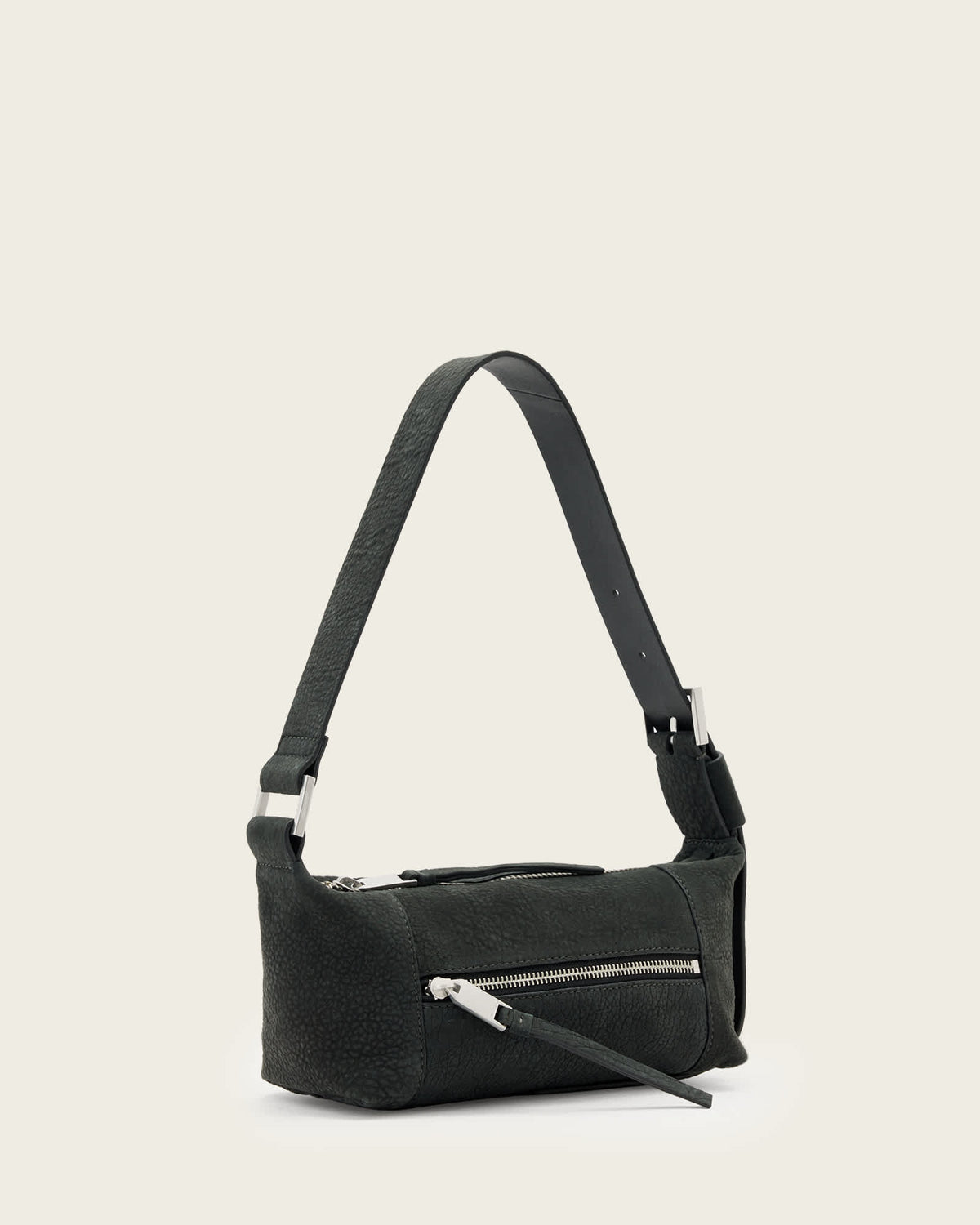 Vega Leather Mini Shoulder Bag METEORITE GREY
