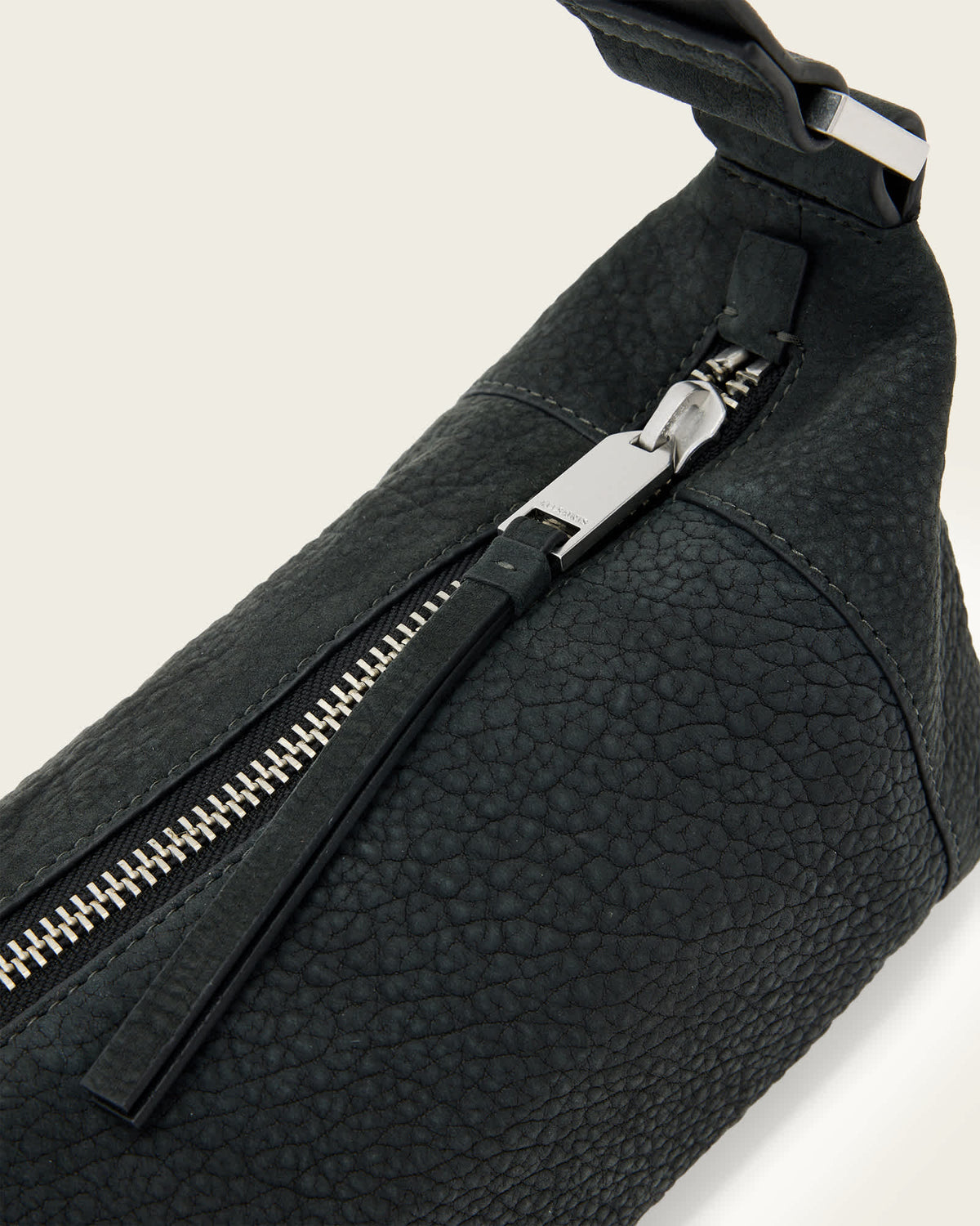 Vega Leather Mini Shoulder Bag METEORITE GREY