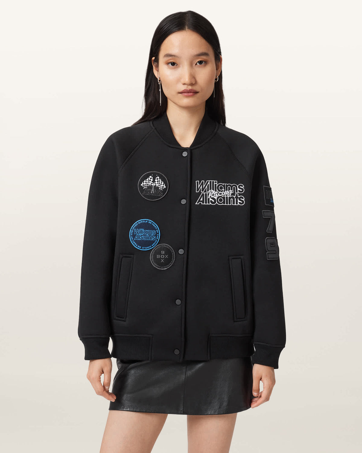 Williams X AllSaints Nico Bomber Jacket Black