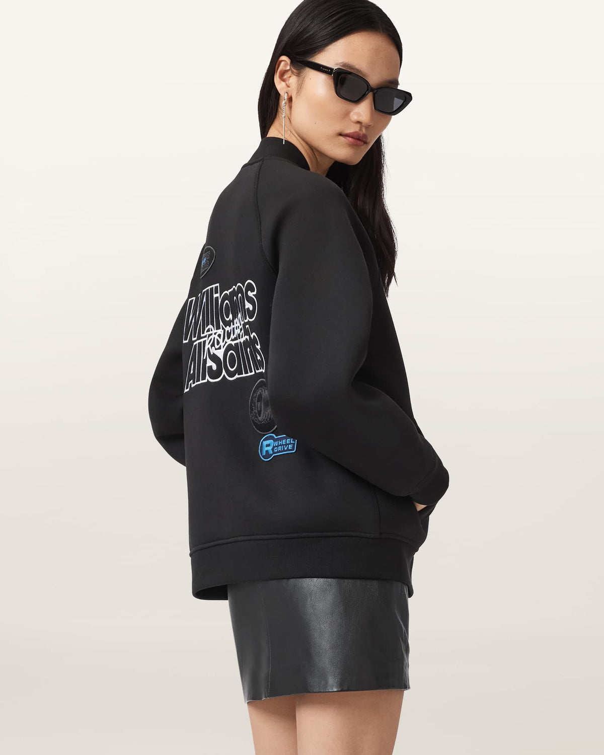 Williams X AllSaints Nico Bomber Jacket Black