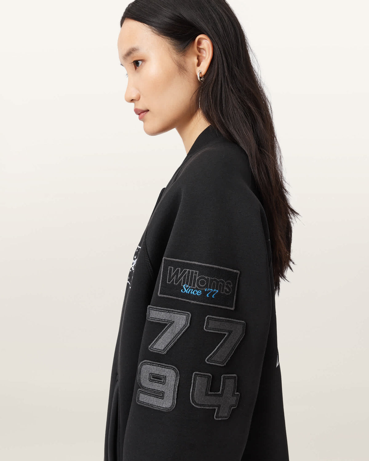 Williams X AllSaints Nico Bomber Jacket Black