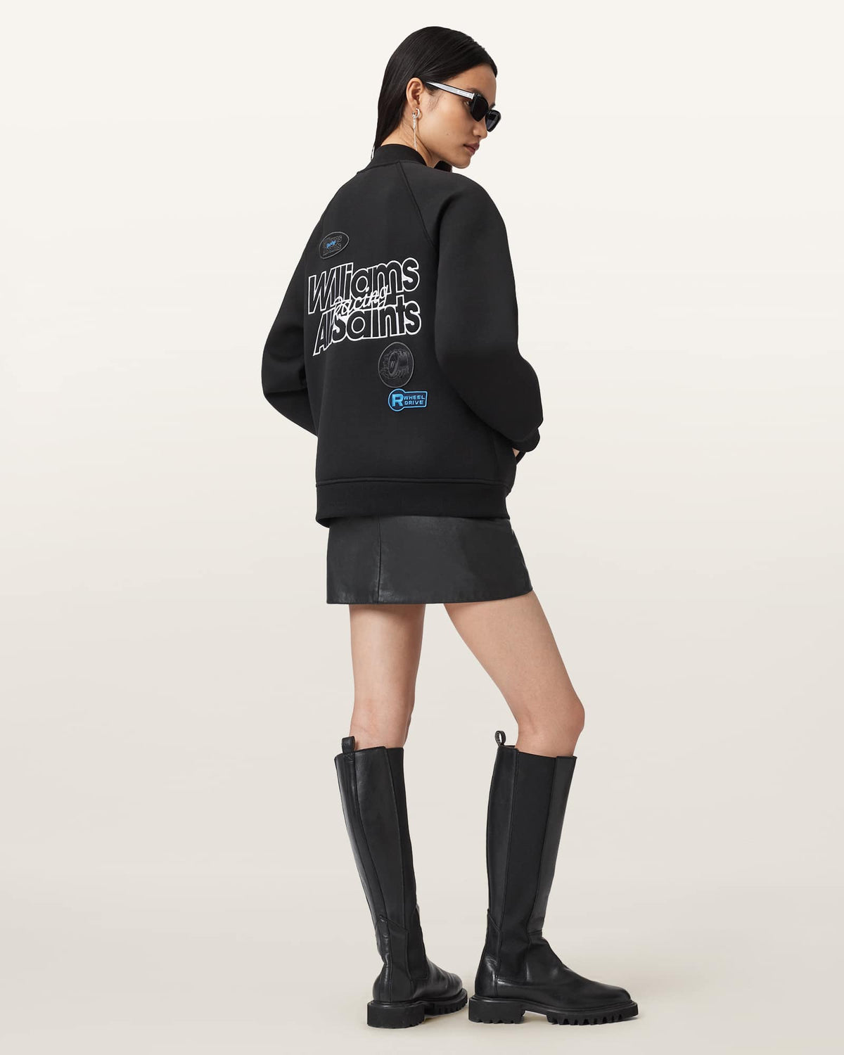 Williams X AllSaints Nico Bomber Jacket Black