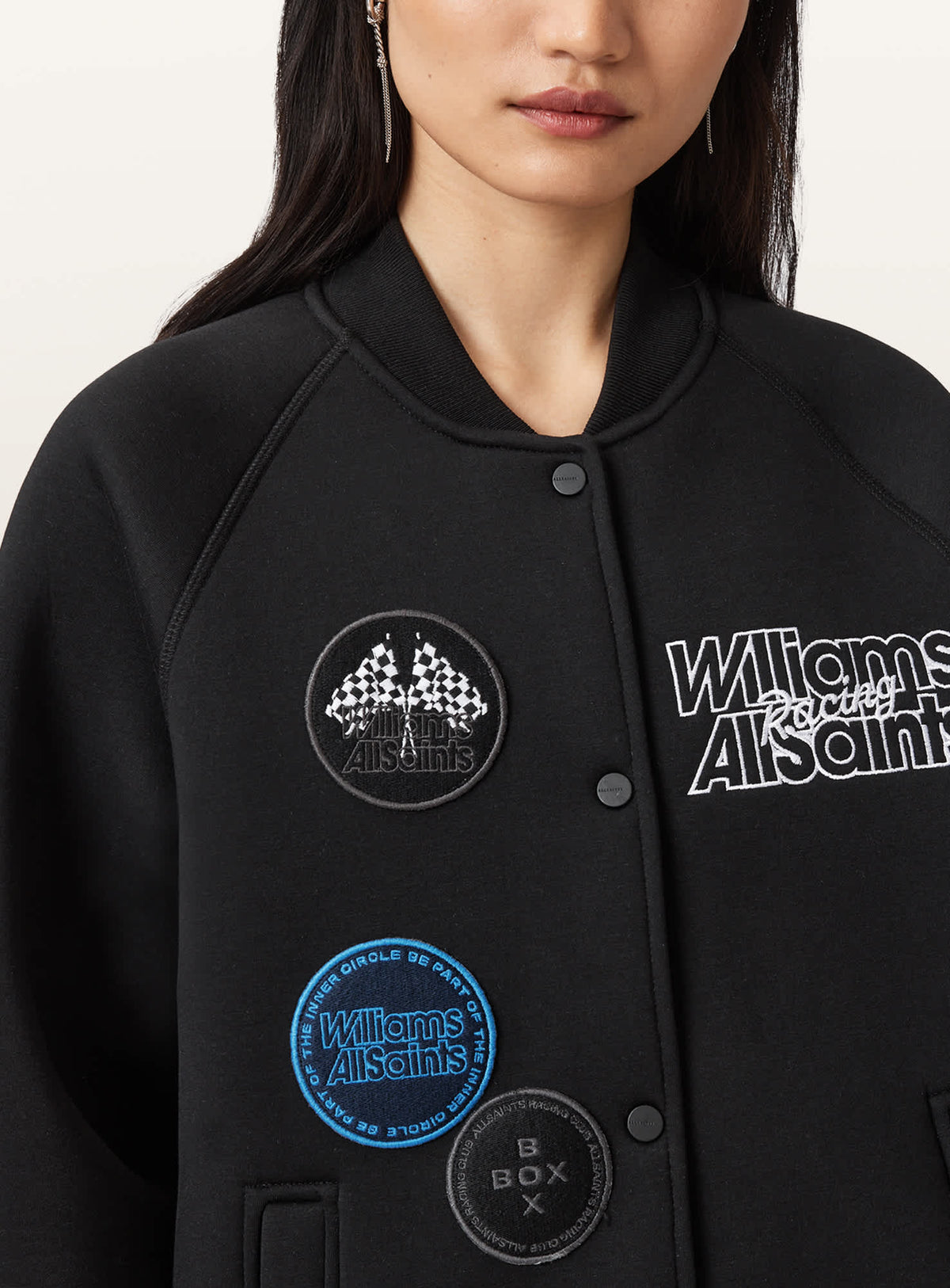 Williams X AllSaints Nico Bomber Jacket Black