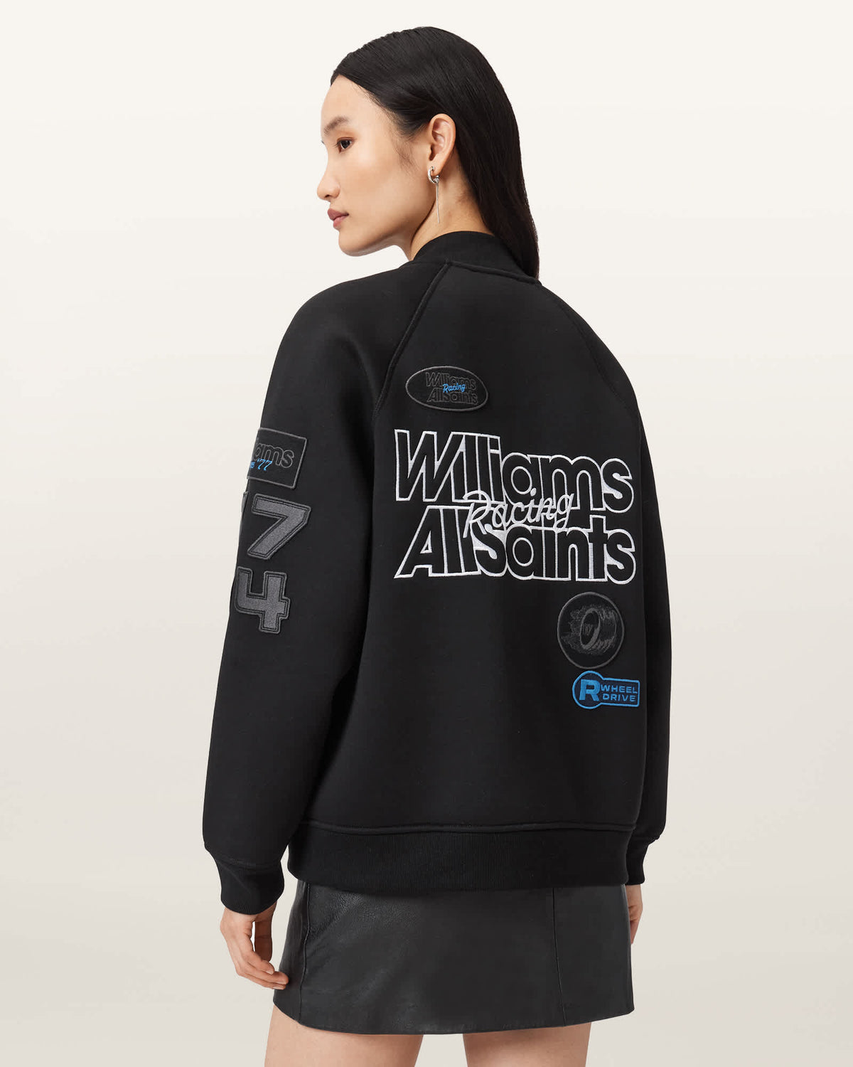 Williams X AllSaints Nico Bomber Jacket Black