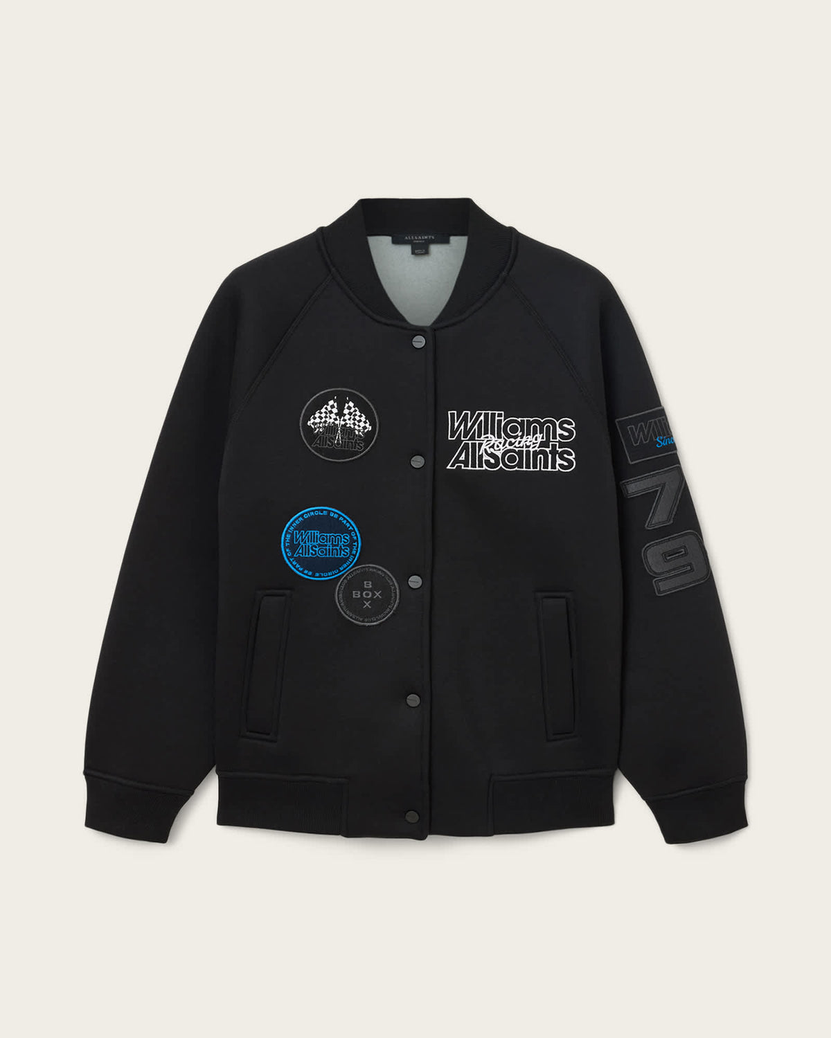 Williams X AllSaints Nico Bomber Jacket Black