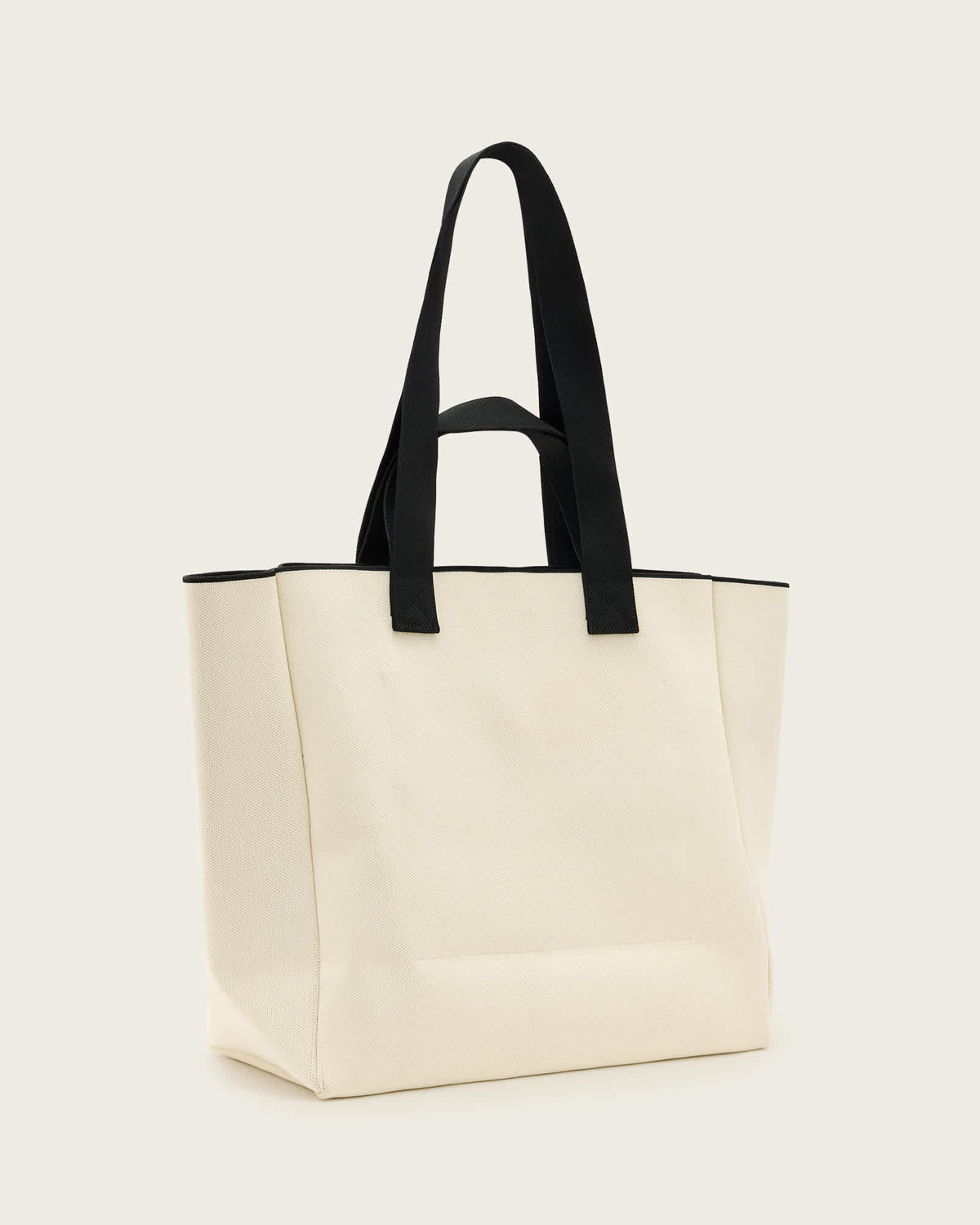 Izzy Large Logo Knitted Tote Bag White