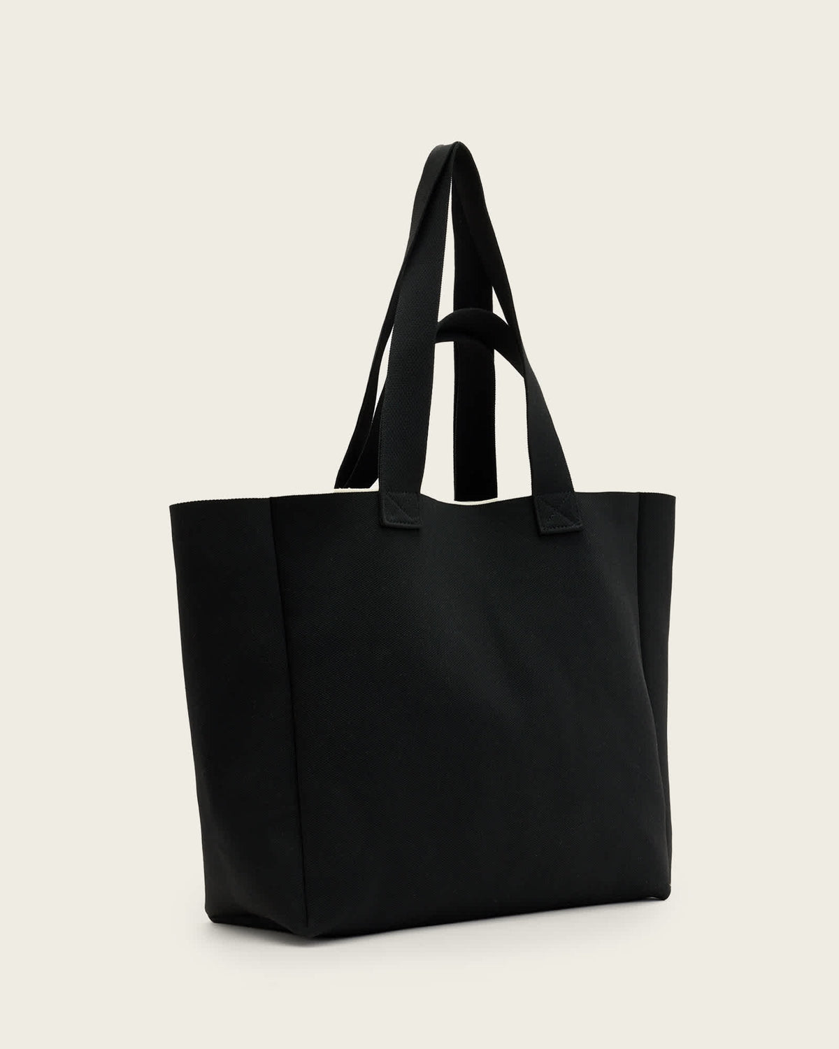 Izzy Large Logo Knitted Tote Bag Black