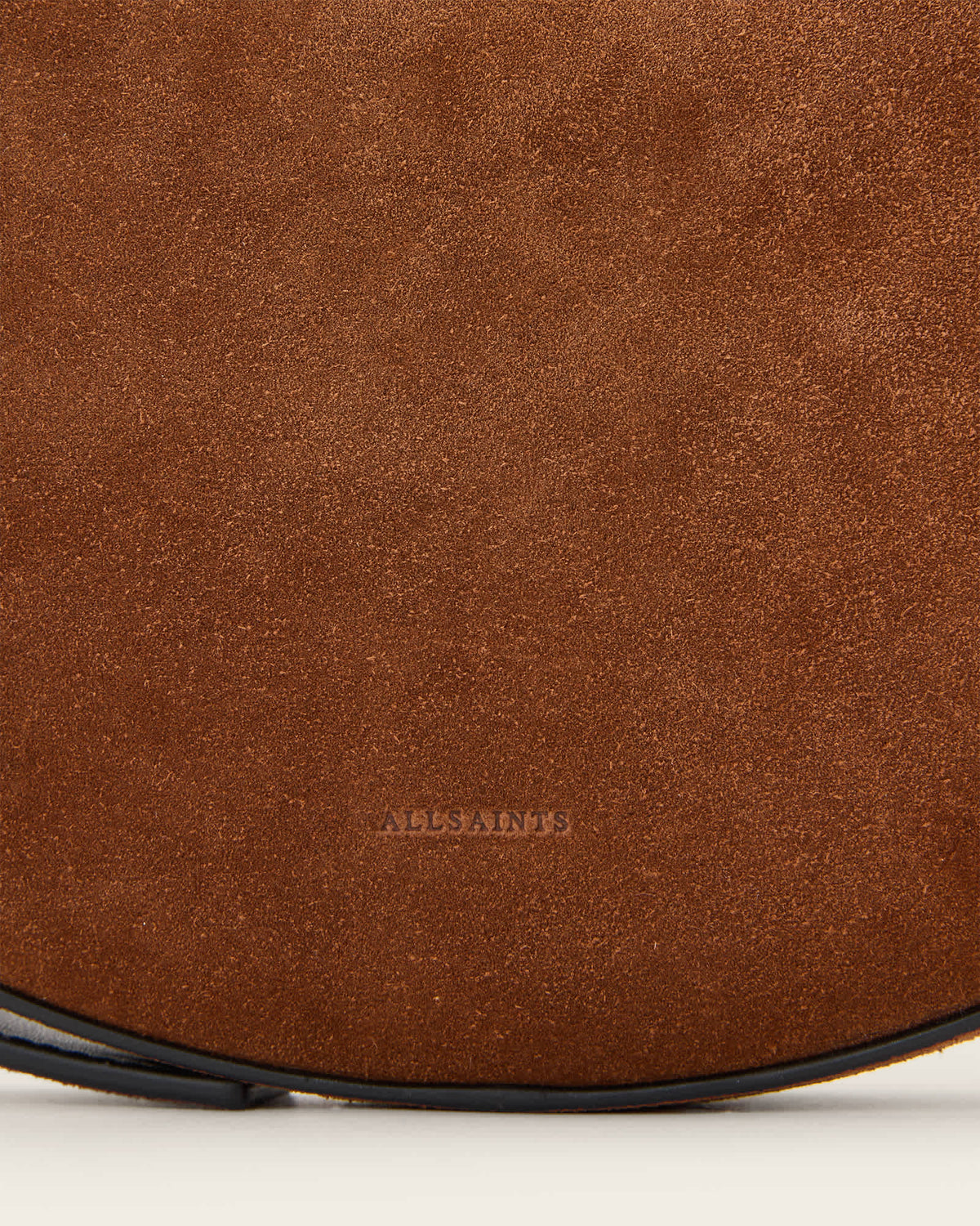 Half Moon Suede Crossbody Bag COGNAC BROWN