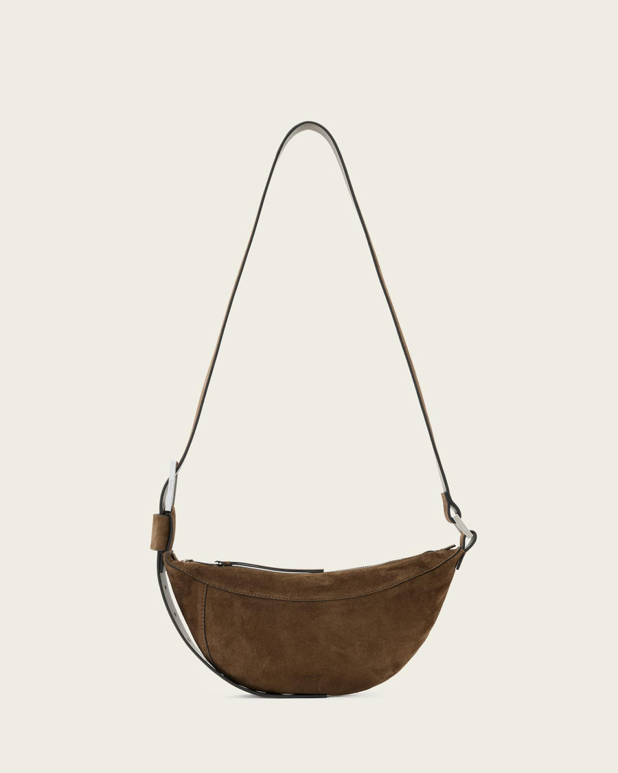 Luna Slouchy Suede Crossbody Bag FANGO BROWN