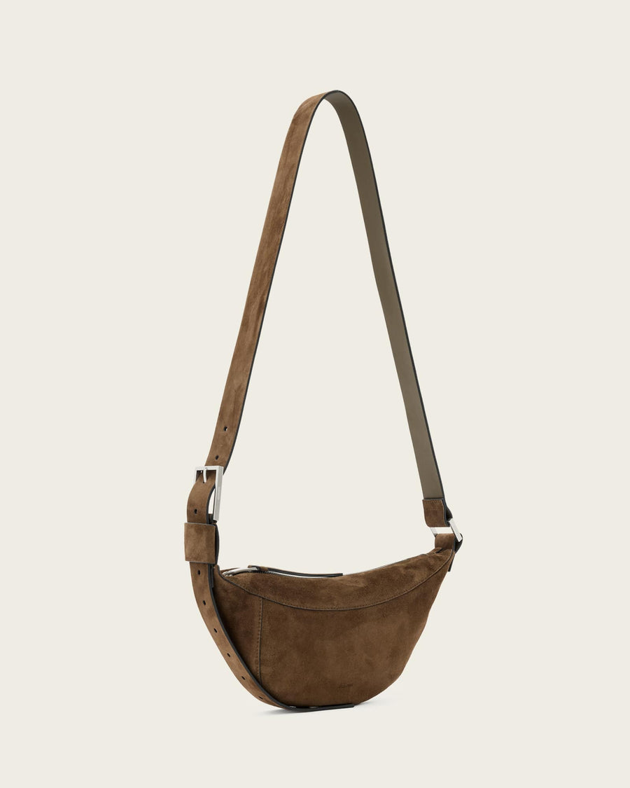 Luna Slouchy Suede Crossbody Bag FANGO BROWN