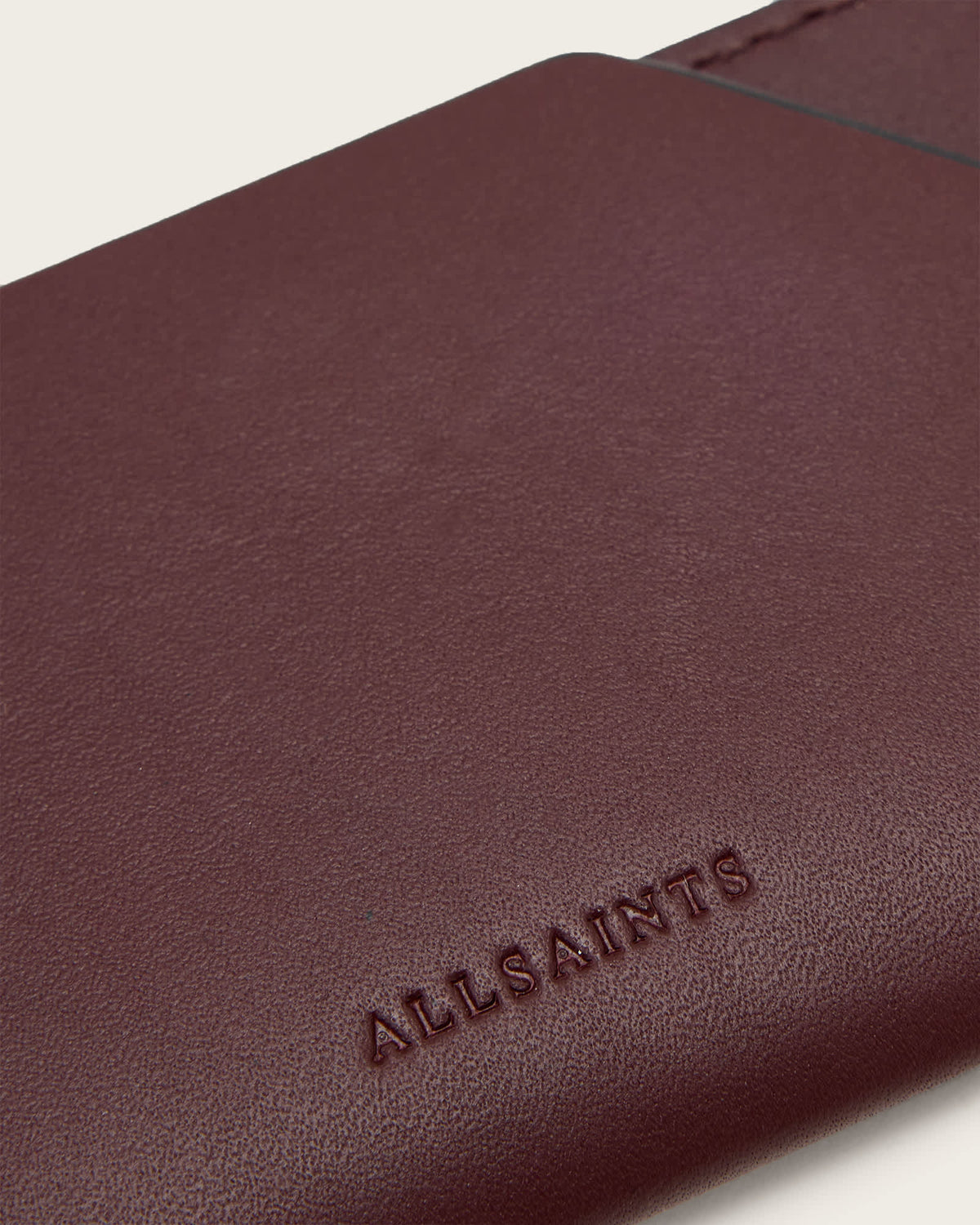 Hex Leather Cardholder Dark Red
