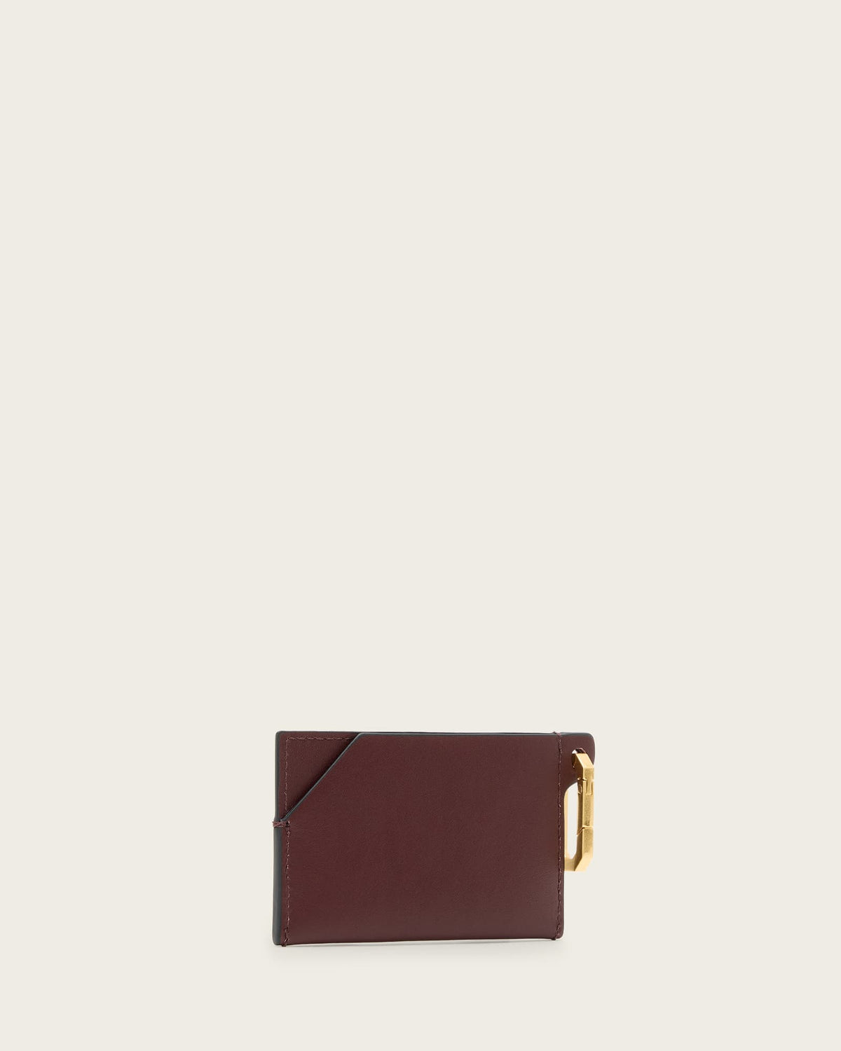 Hex Leather Cardholder Dark Red