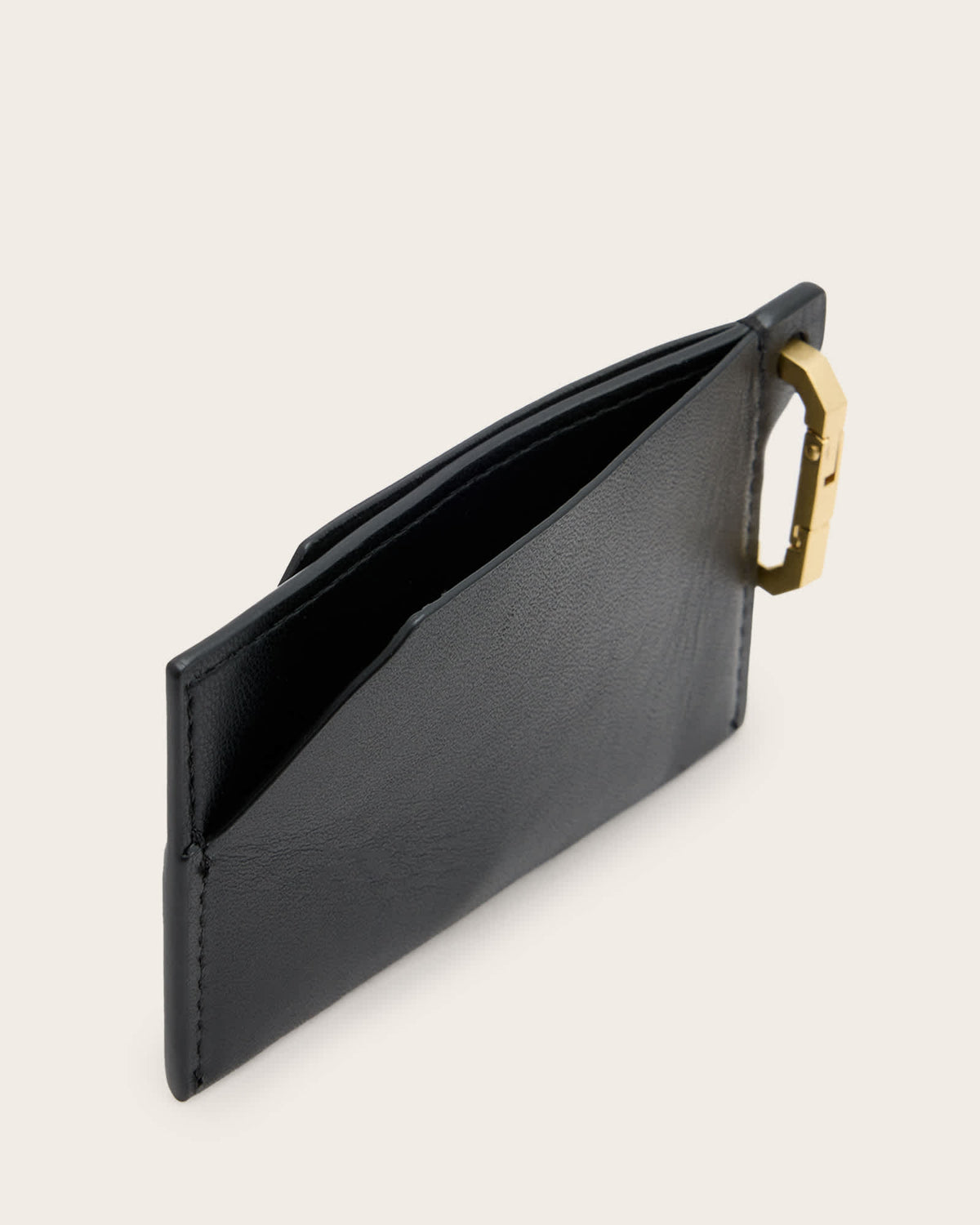 Hex Leather Cardholder Black