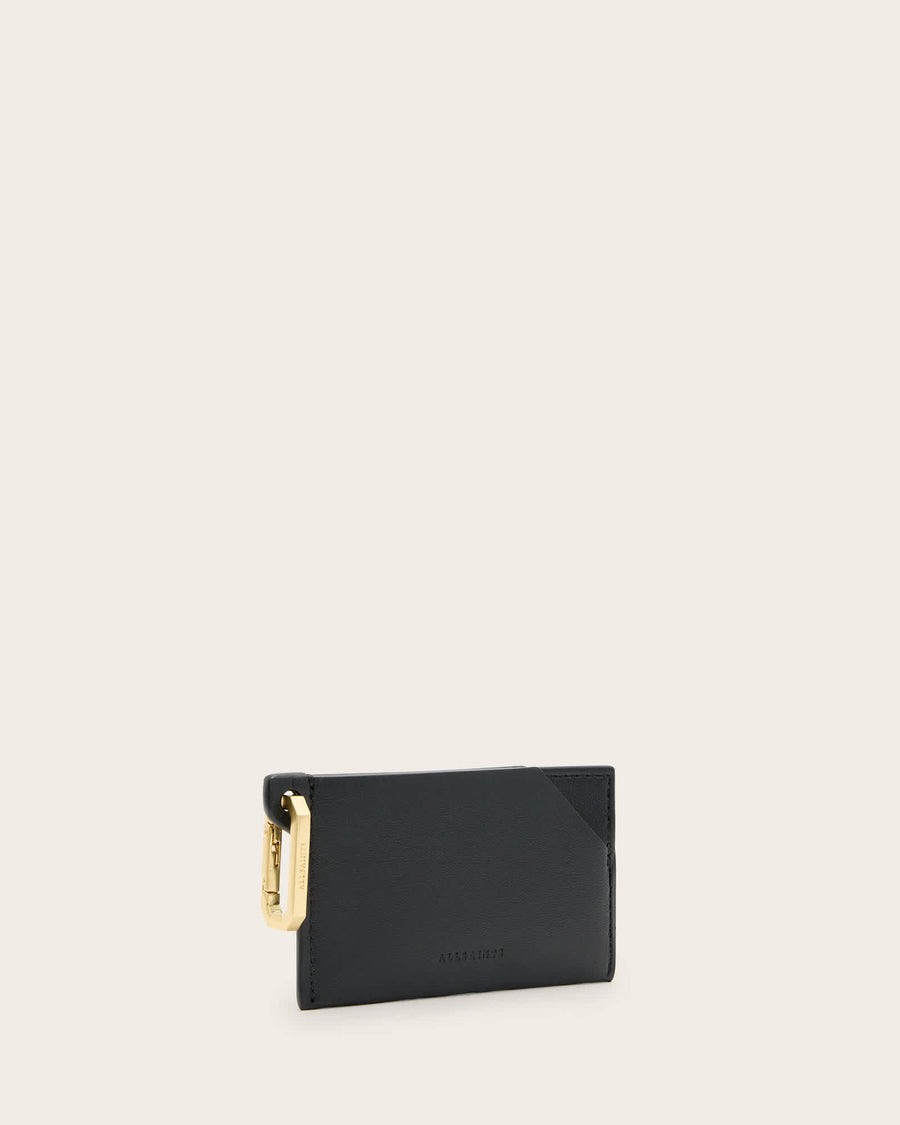 Hex Leather Cardholder Black