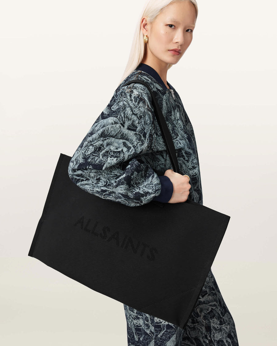 Lutece Reversible Knitted Tote Bag Black