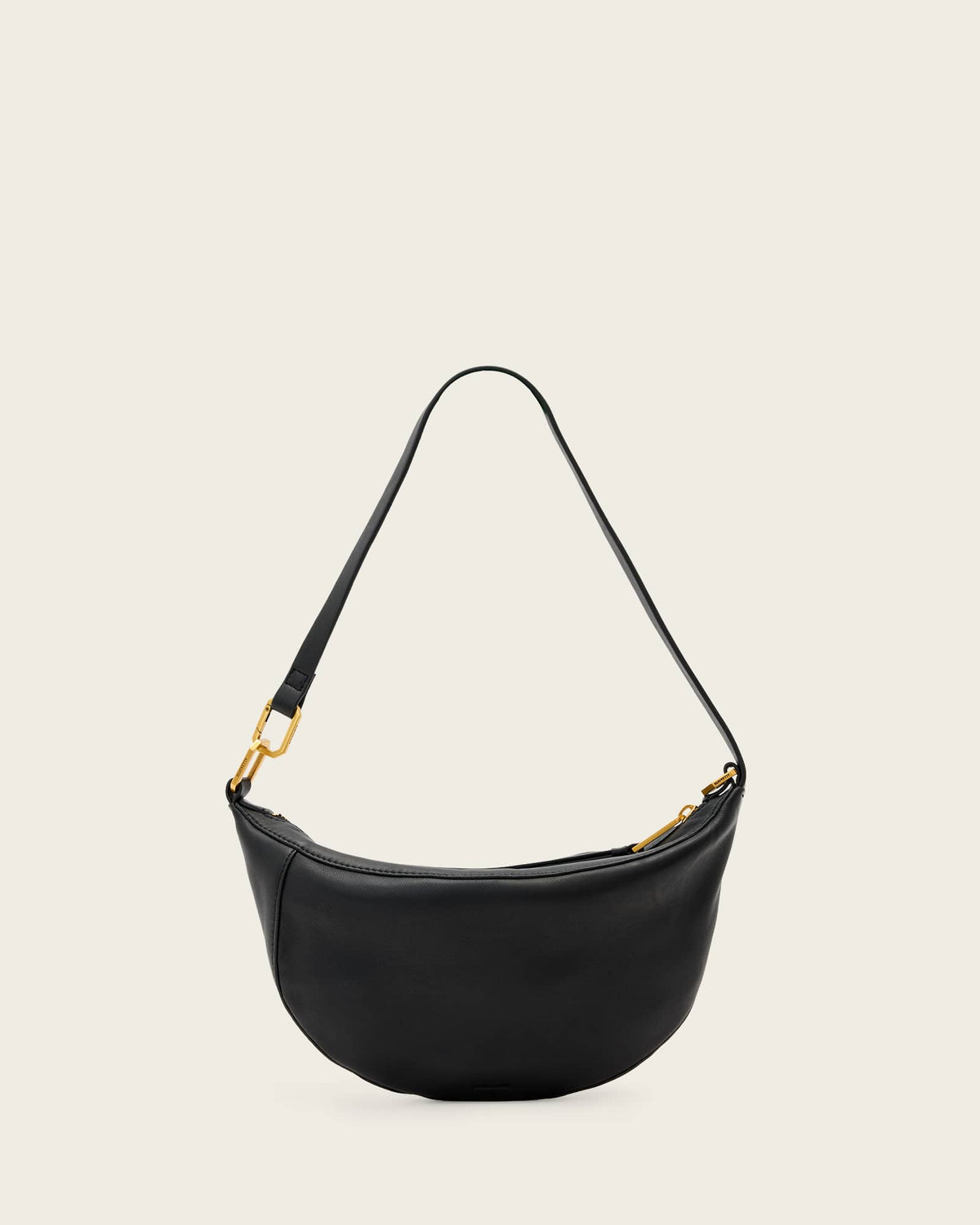 Luna Leather Shoulder Bag Black