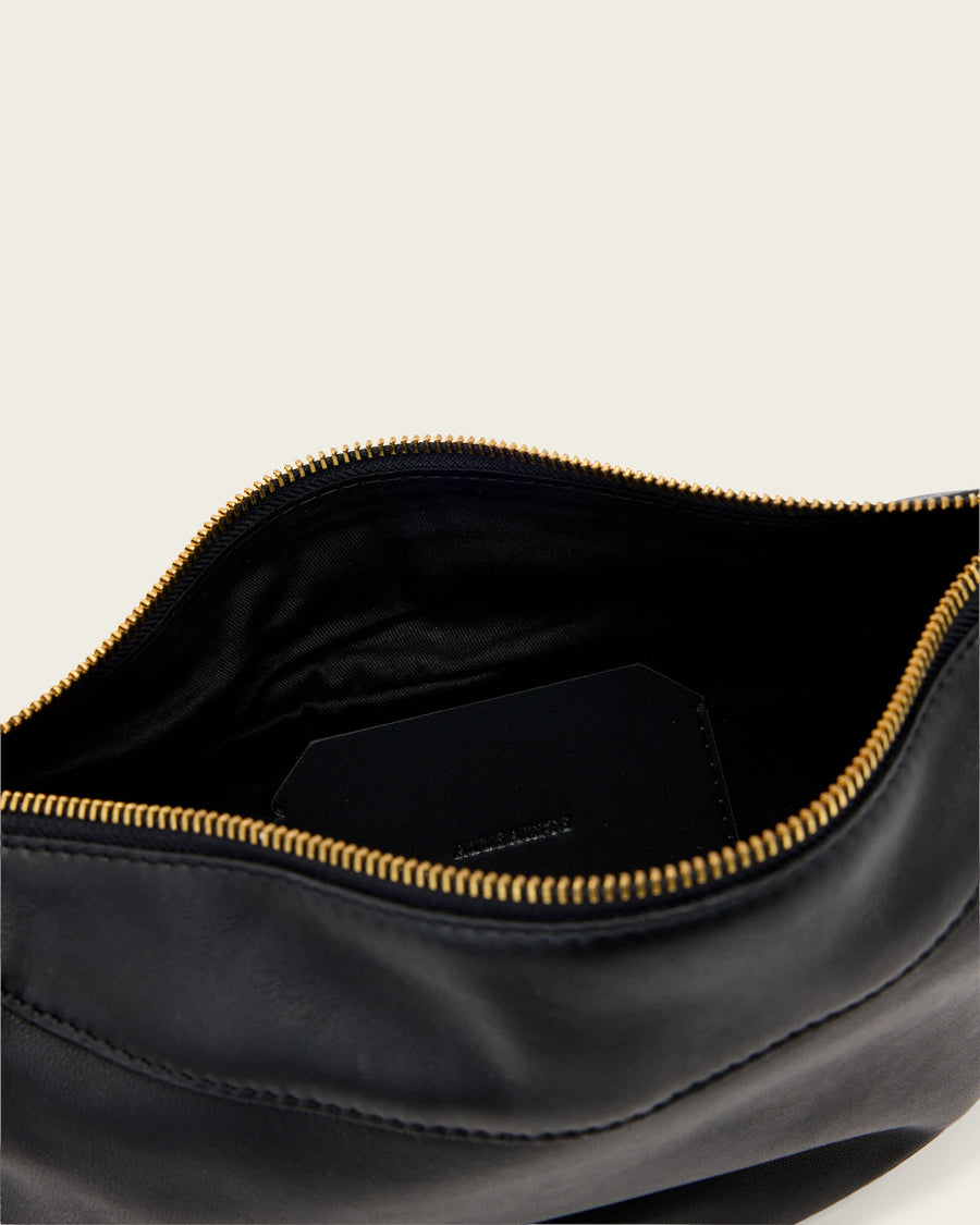 Luna Leather Shoulder Bag Black