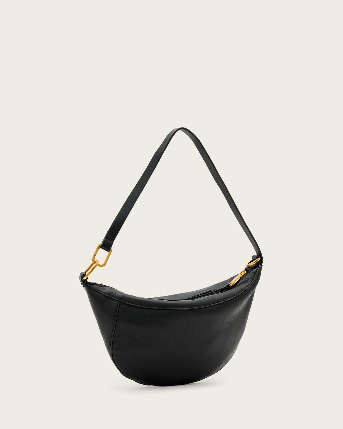 Luna Leather Shoulder Bag Black