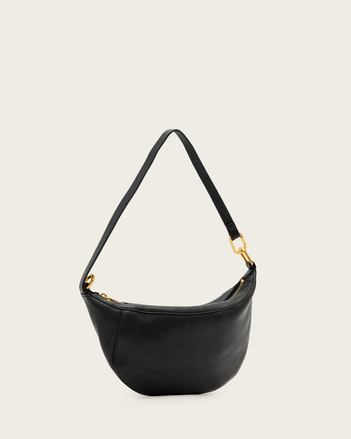 Luna Leather Shoulder Bag Black