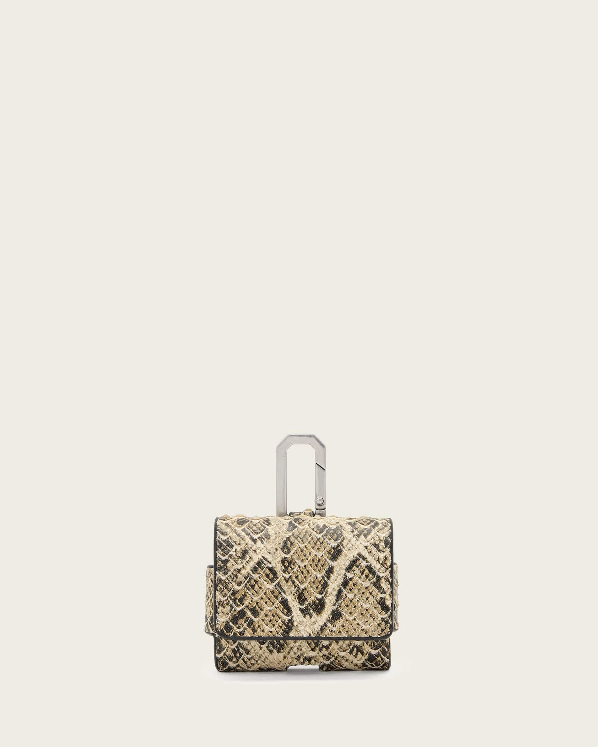 AirPod Leather Snake Case DESERT WHITE