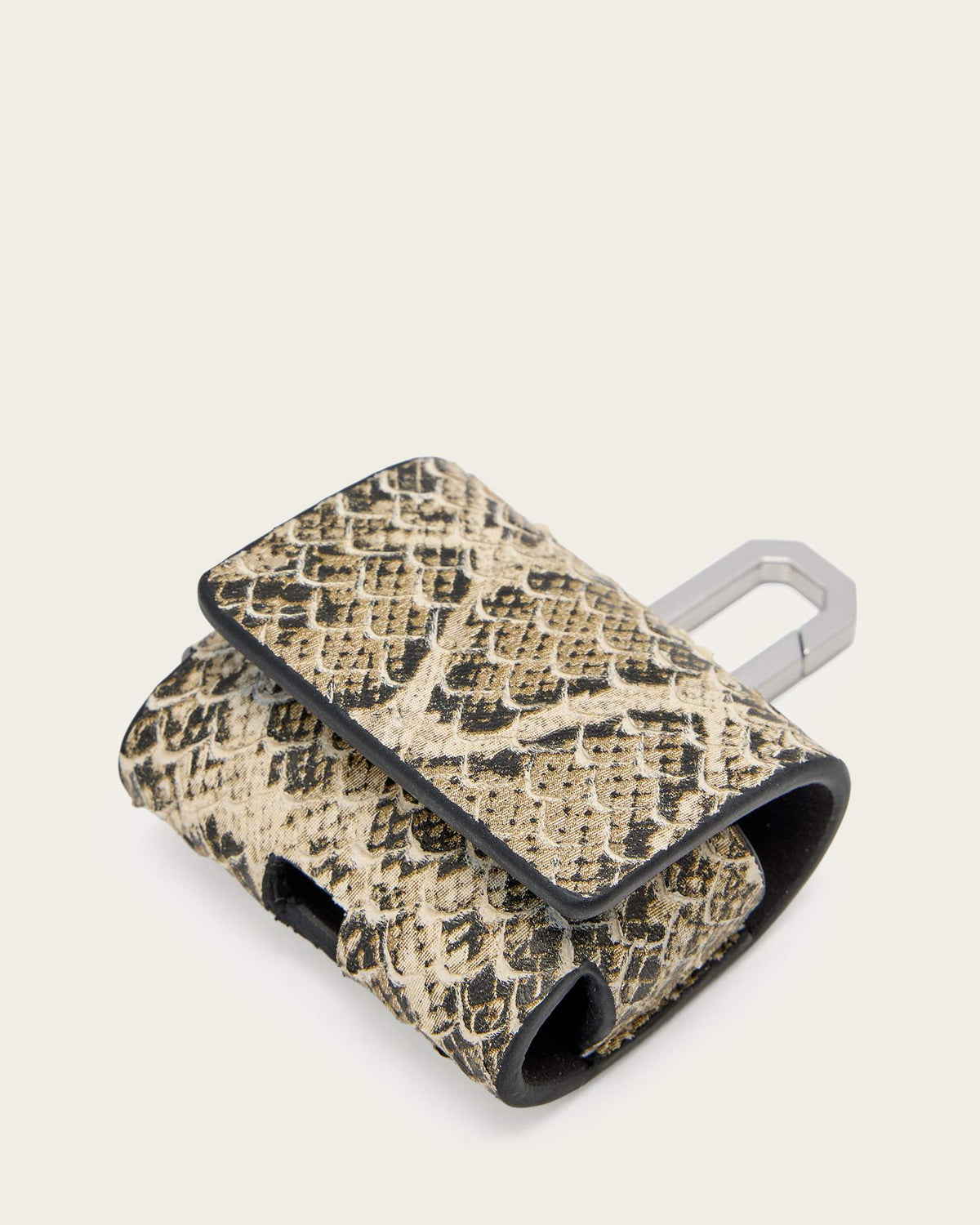 AirPod Leather Snake Case DESERT WHITE