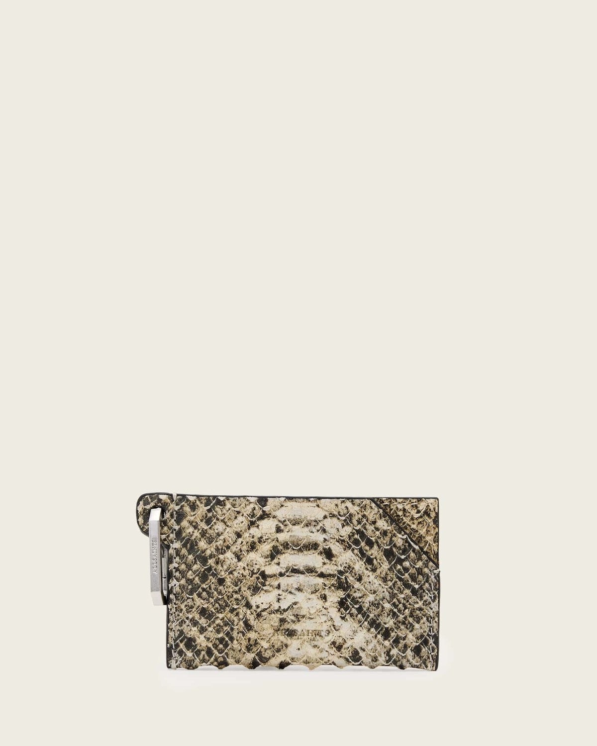 Hex Leather Snake Cardholder DESERT WHITE