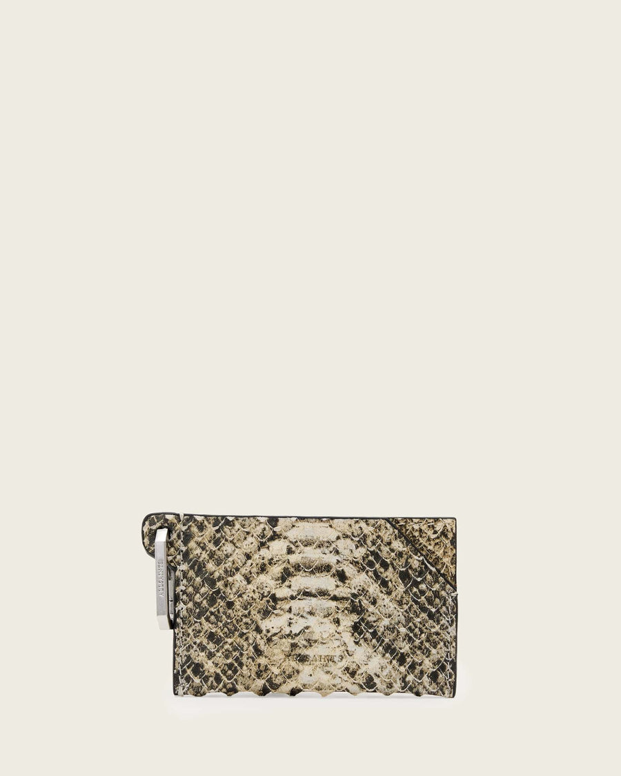 Hex Leather Snake Cardholder DESERT WHITE