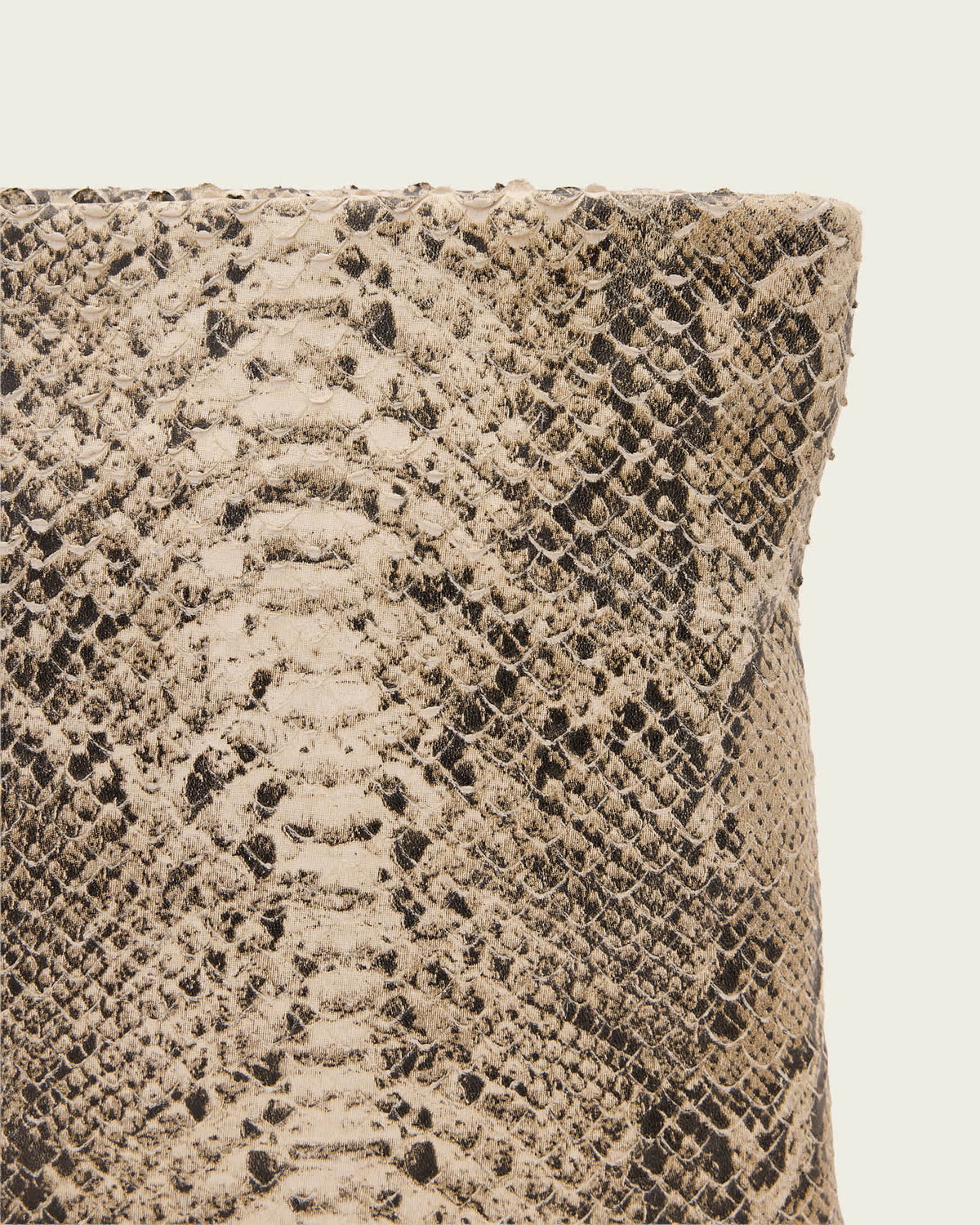 Bettina Leather Snake Clutch Bag DESERT WHITE