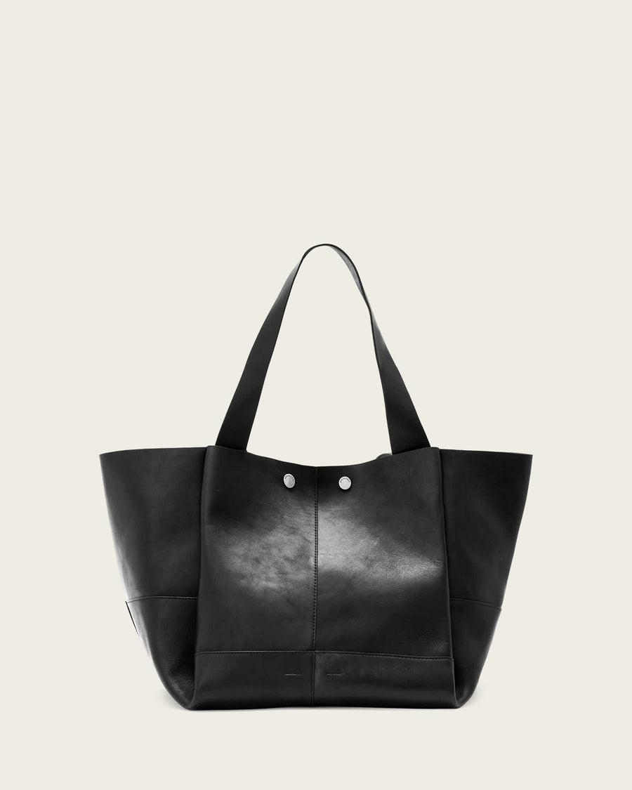 Rosalie Large Leather Tote Bag Black