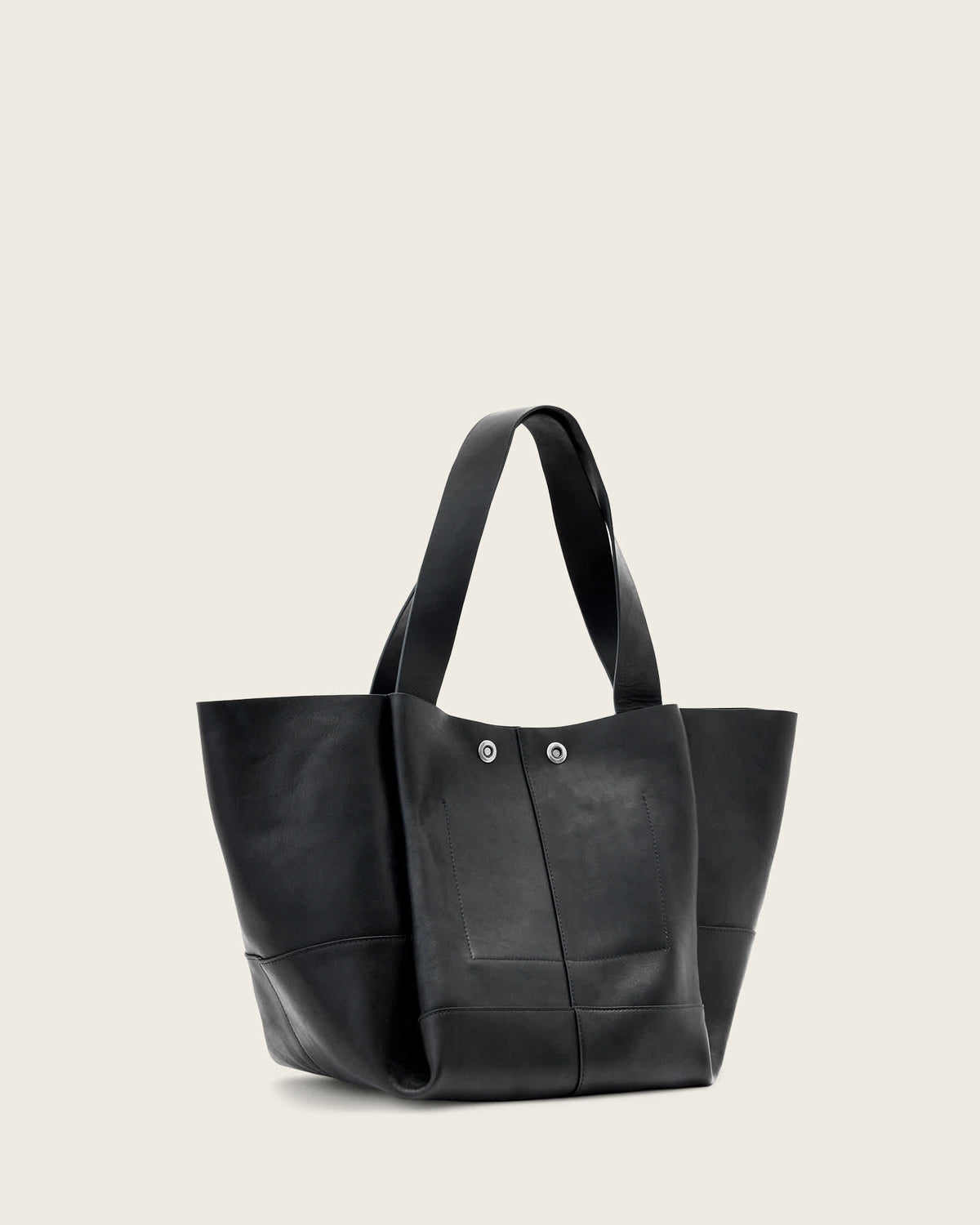 Rosalie Large Leather Tote Bag Black