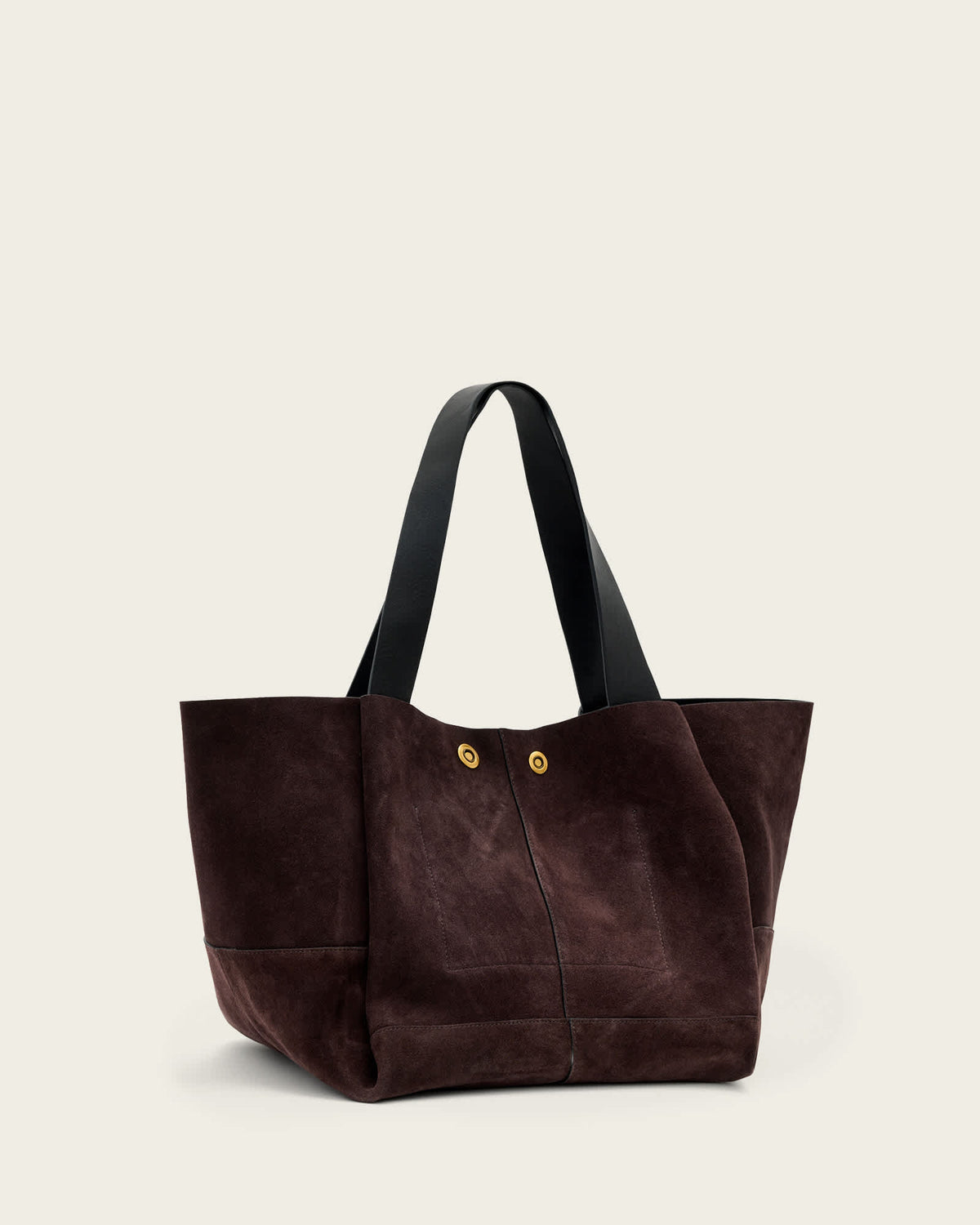 Rosalie Large Suede Tote Bag BURNT UMBER RED