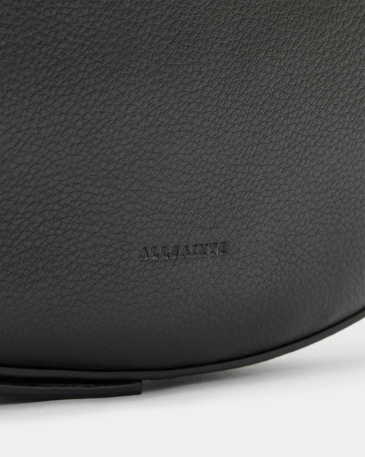 Half Moon Leather Crossbody Bag Black