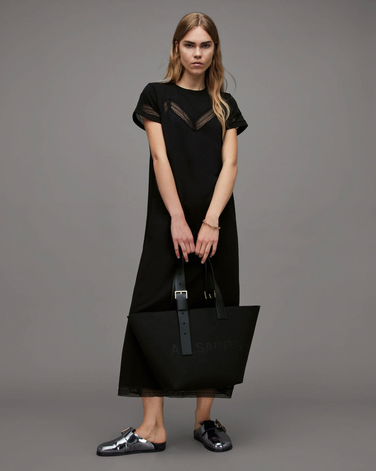 Anna Lace Maxi Dress Black