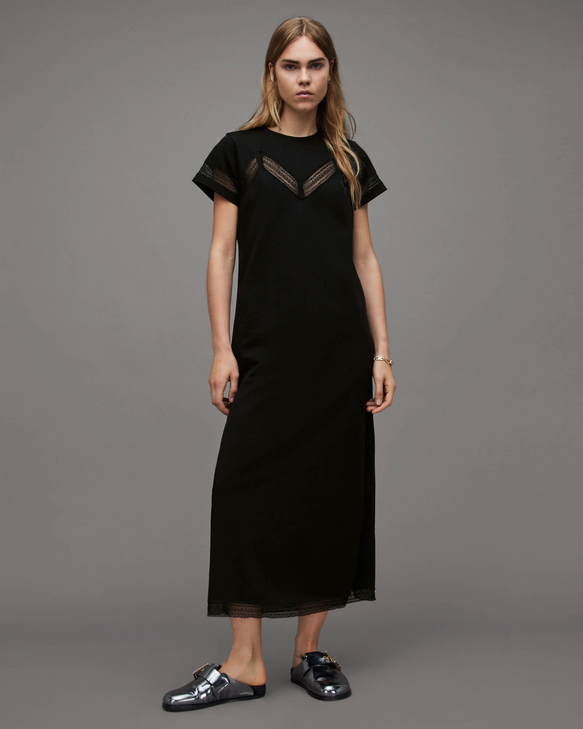 Anna Lace Maxi Dress Black