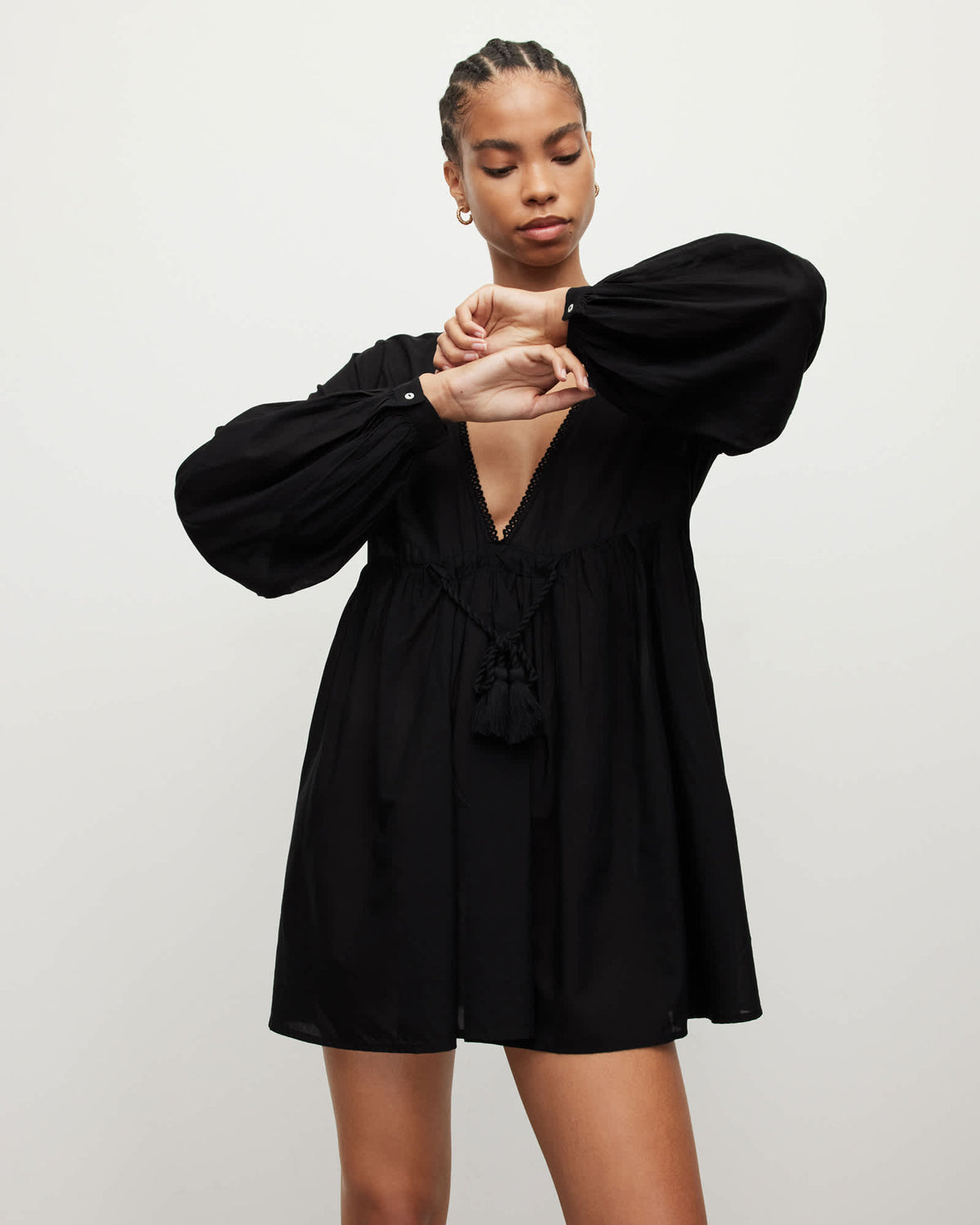 Christie Lace Trim Mini Cover Up Dress | ALLSAINTS MÉXICO