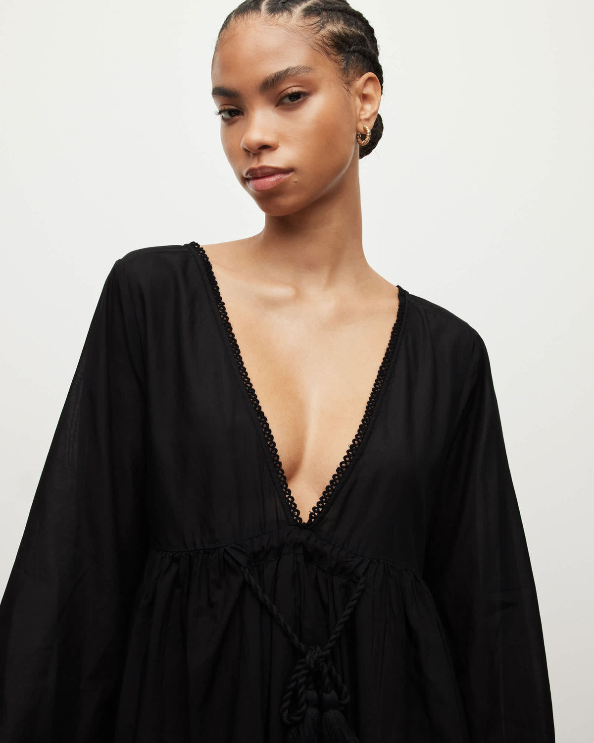 Christie Lace Trim Mini Cover Up Dress | ALLSAINTS MÉXICO
